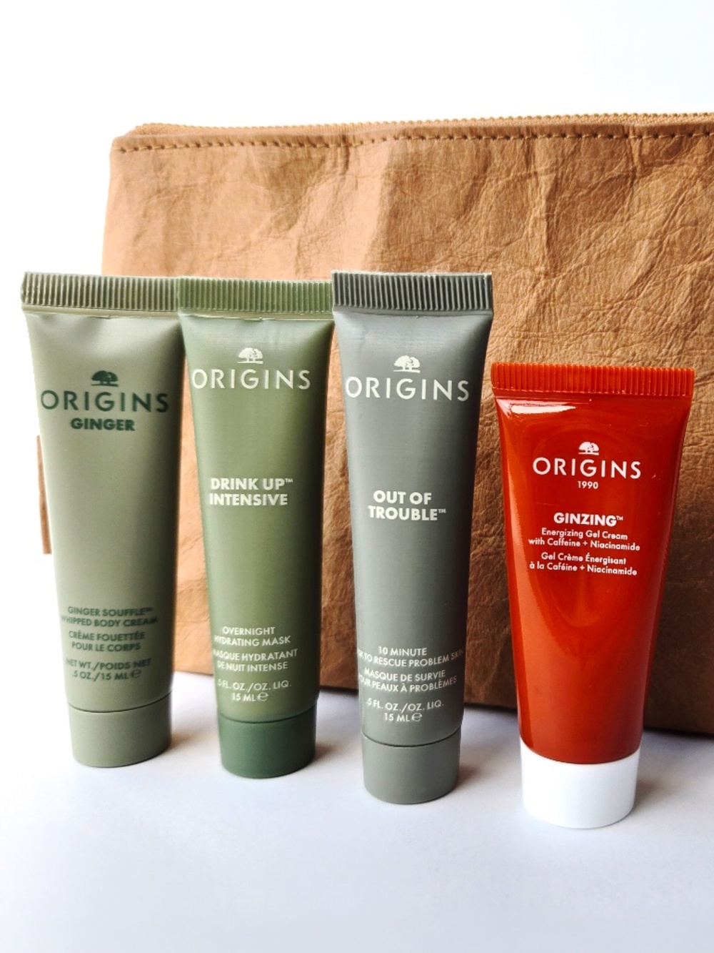 NEW 4PC. Origins Multi-Maskers Skincare Travel Set W/ Crinkle Pouch Makeup - Picture 4 of 6